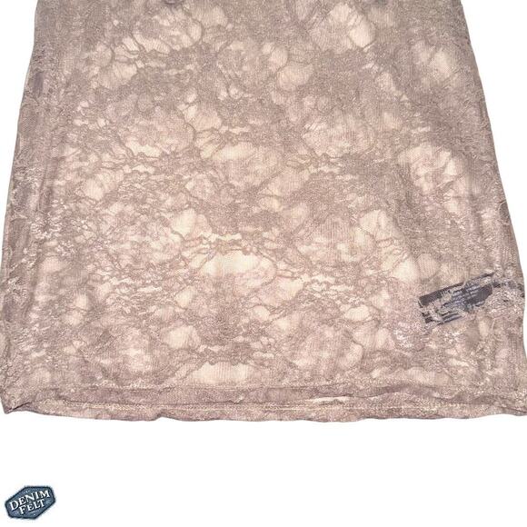 Lucky & Blessed Taupe Long Sleeve Lace Mini Dress S/M/L - Western Chic NEW - Picture 3 of 9